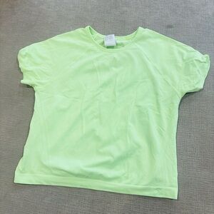 Athleta Girls Neon Lime Short Sleeve Tee